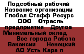 Подсобный рабочий › Название организации ­ Глобал Стафф Ресурс, ООО › Отрасль предприятия ­ Другое › Минимальный оклад ­ 40 000 - Все города Работа » Вакансии   . Ненецкий АО,Усть-Кара п.